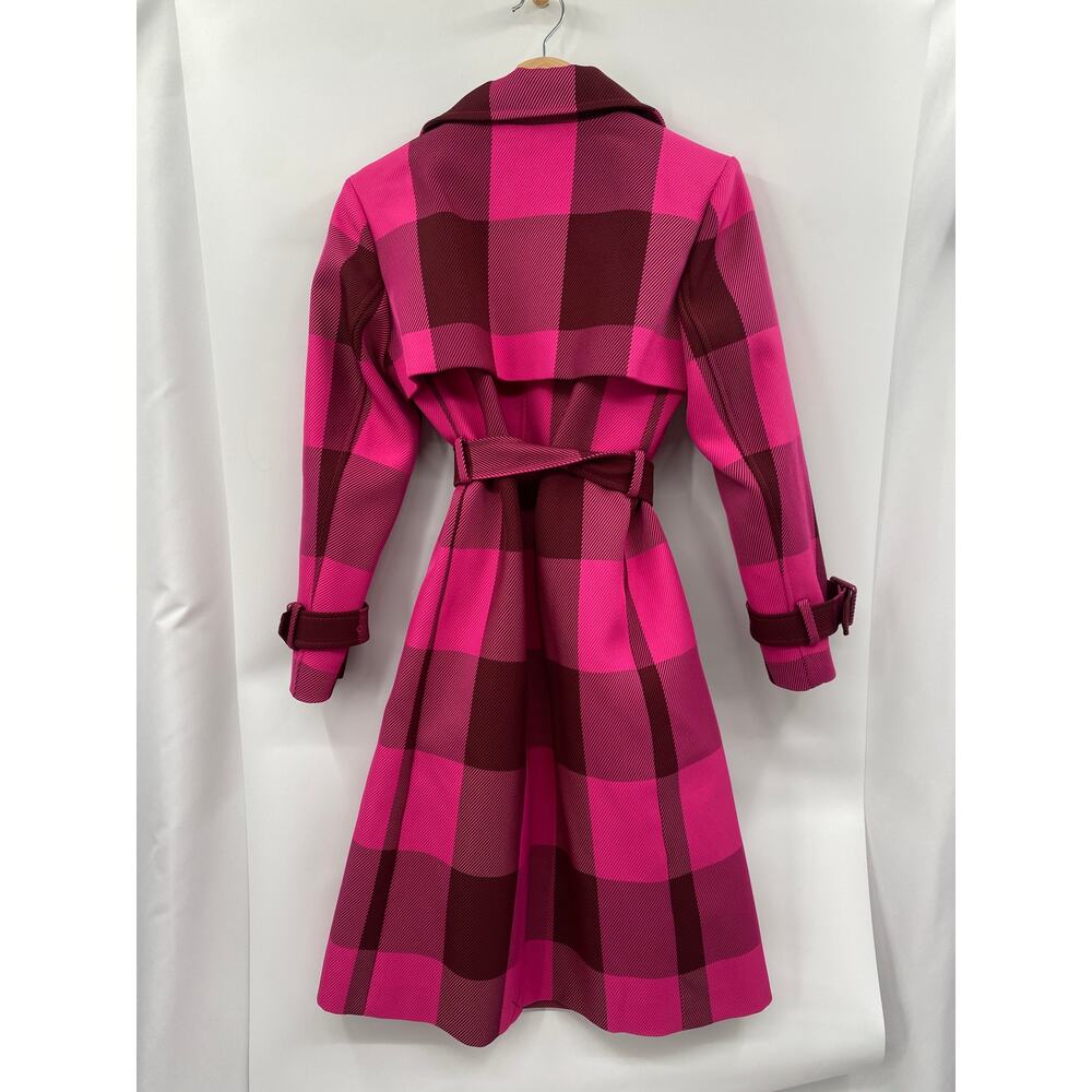 Boden 4P Cheltenham Trench Coat Pink Peony, Chestnut Gingham - Picture 6 of 11